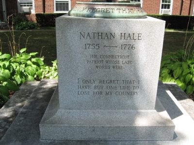 Nathan Hale Marker. Click for full size. Nathan Hale Marker image. Click for full size.