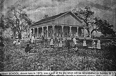 Academy School drawing as it looked in 1872 image. Click for full size.