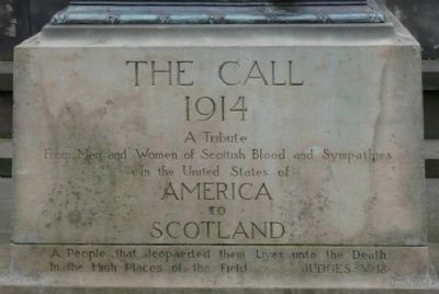 Scottish-American War Memorial inscription image. Click for full size.