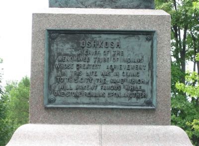 Chief Oshkosh Monument Marker. Click for full size. Chief Oshkosh Monument Marker image. Click for full size.