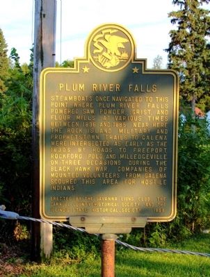Plum River Falls Marker image. Click for full size.