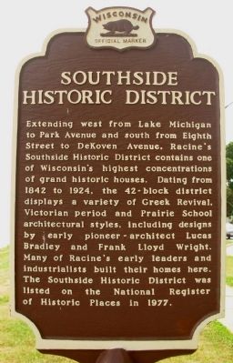 Southside Historic District Marker. Click for full size. Southside Historic District Marker image. Click for full size.