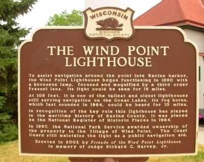 The Wind Point Lighthouse Marker image. Click for full size.