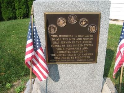 Whitehouse Veterans Monument image. Click for full size.
