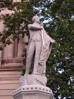 Top Statue - - General Lafayette - Fountain Marker image. Click for full size.