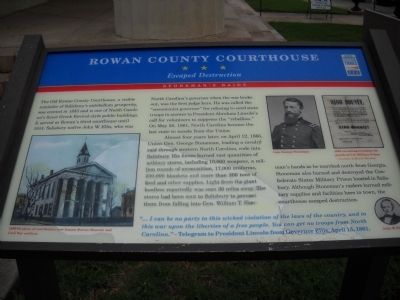 Rowan County Courthouse Marker image. Click for full size.