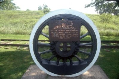First Train Robbery in The West Marker image. Click for full size.