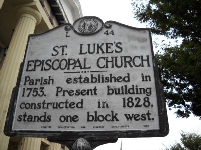 St. Lukes Episcopal Church Marker. Click for full size. St. Lukes Episcopal Church Marker image. Click for full size.