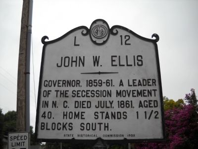 John W. Ellis Marker image. Click for full size.