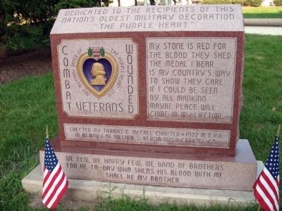 " The Purple Heart " - Memorial Marker image. Click for full size.