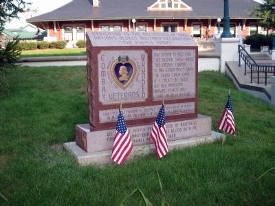 Looking West - - " The Purple Heart " - Memorial Marker image. Click for full size.