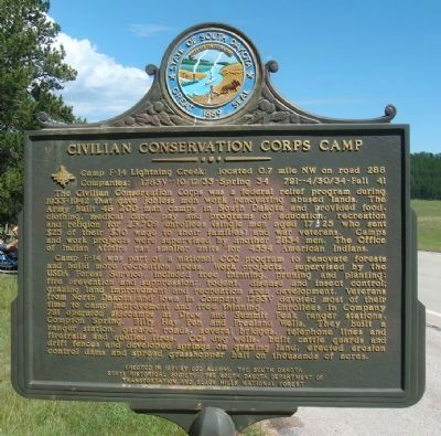 Civilian Conservation Corps Camp Marker image. Click for full size.