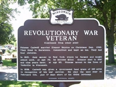 Revolutionary War Veteran Marker - Side B image. Click for full size.