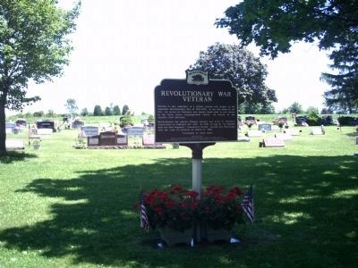 Revolutionary War Veteran Marker and Cemetery image. Click for full size.