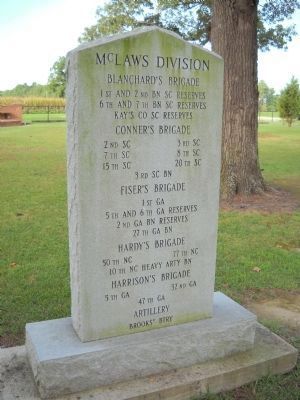 Confederate Soldiers of McLaws Division Marker image. Click for full size.