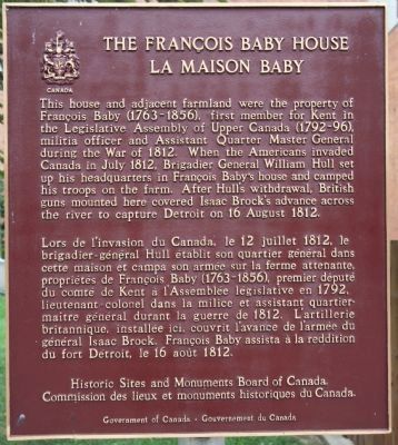 The Francois Baby House Marker image. Click for full size.