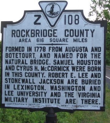 Rockbridge County Side. Click for full size. Rockbridge County Side image. Click for full size.