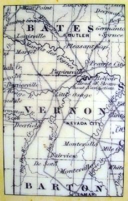 19th Century Vernon County Map (on Marker) image. Click for full size.