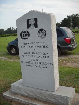 Taliaferros Division Marker (rear view) image. Click for full size.