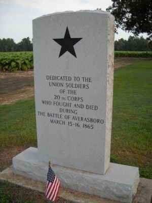 20th Corps Marker (rear view) image. Click for full size.
