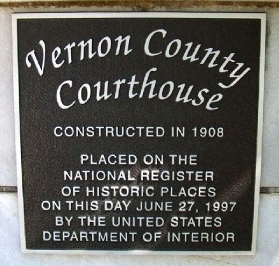 Vernon County Courthouse Marker image. Click for full size.