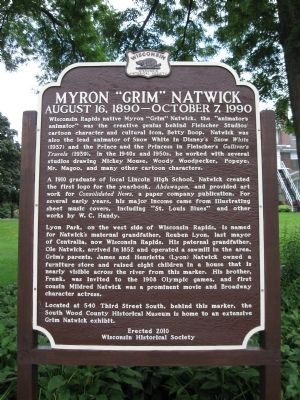 Myron "Grim" Natwick Marker image. Click for full size.