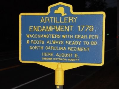 Artillery Encampment 1779 Marker image. Click for full size.