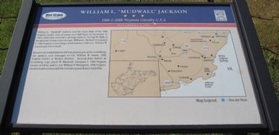 William L. "Mudwall" Jackson Marker. Click for full size. William L. "Mudwall" Jackson Marker image. Click for full size.