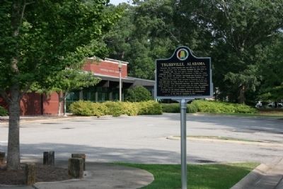Trussville, Alabama Marker in front of the Trussville Library image. Click for full size.