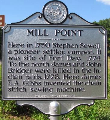 Mill Point Marker image. Click for full size.