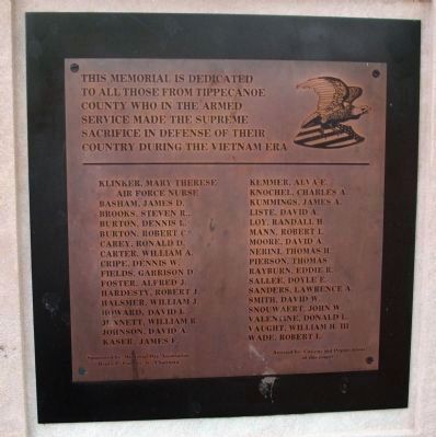 Left Plaque on South Face - Vietnam image. Click for full size.