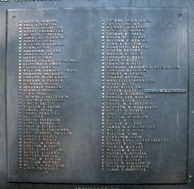 North Face, Center Panel, Second Plaque of Names image. Click for full size.