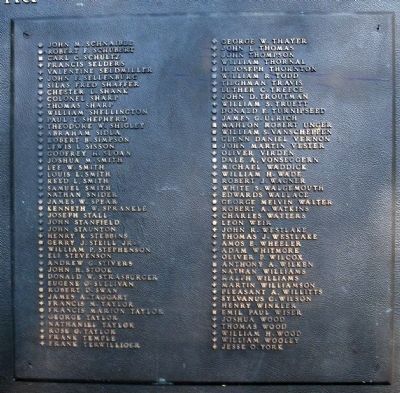 North Face, Center Panel, Third Plaque of Names image. Click for full size.