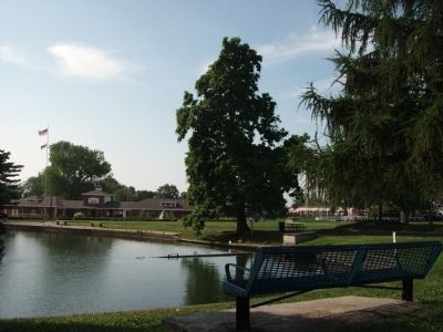 Columbia Park Lagoon - - Tippecanoe County War Memorial Marker image. Click for full size.