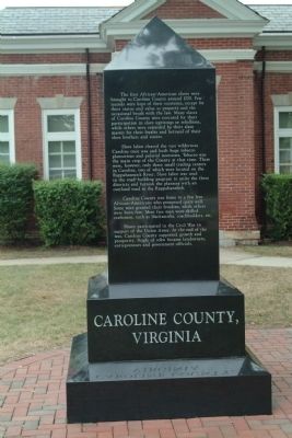 The People of Caroline County Marker. Click for full size. The People of Caroline County Marker image. Click for full size.