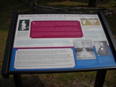 Honoring the Dead of the Battle of Bentonville Marker image. Click for full size.