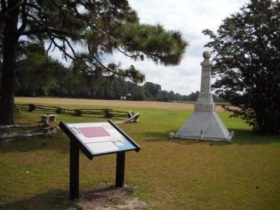 Marker and Confederate Dead Monument image. Click for full size.