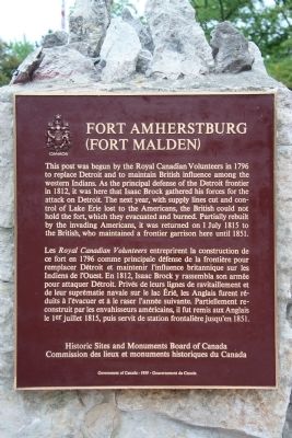 Fort Amherstburg (Fort Malden) Marker image. Click for full size.