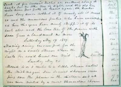 Journal Entry on Desirable Spot For Camping Marker. Click for full size. Journal Entry on Desirable Spot For Camping Marker image. Click for full size.