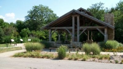 Lone Elm Park Shelter and Markers image. Click for full size.