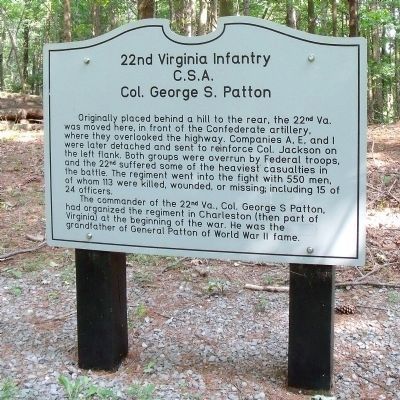 22nd Virginia Infantry Marker image. Click for full size.