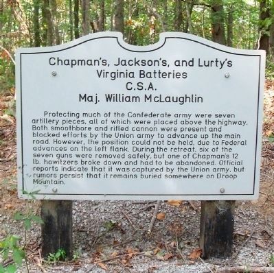 Chapman’s, Jackson’s, and Lurty’s Virginia Batteries Marker image. Click for full size.