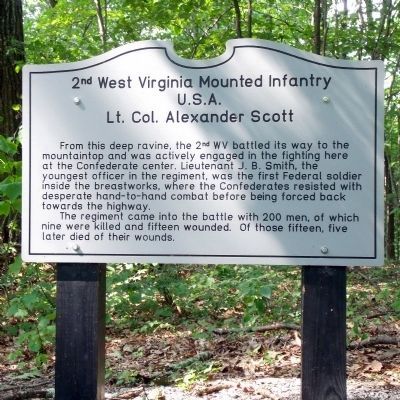 2nd West Virginia Mounted Infantry Marker image. Click for full size.