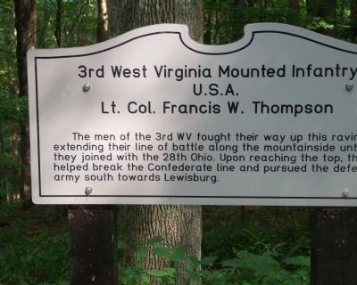 3rd West Virginia Mounted Infantry Marker image. Click for full size.