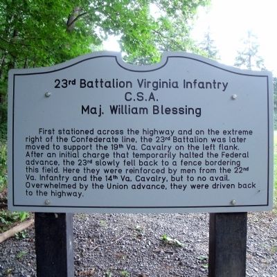 23rd Battalion Virginia Infantry Marker image. Click for full size.