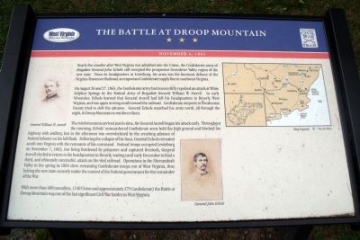 The Battle At Droop Mountain CWT Marker. Click for full size. The Battle At Droop Mountain CWT Marker image. Click for full size.