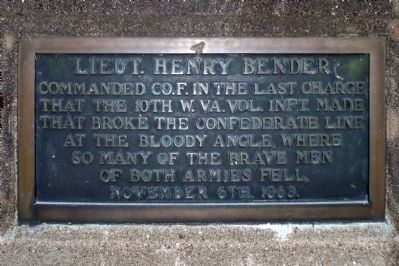 Lieut. Henry Bender Monument image. Click for full size.