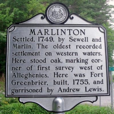 Marlinton Marker image. Click for full size.