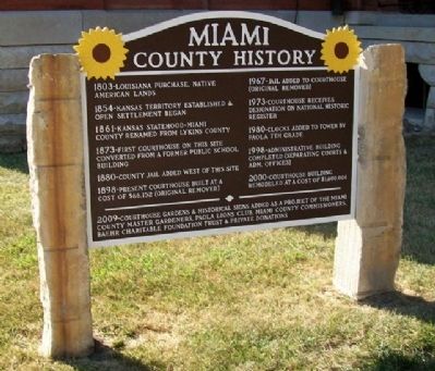 Miami County History Marker image. Click for full size.