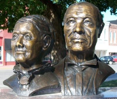 Busts of Baptiste & Mary Ann Peoria image. Click for full size.